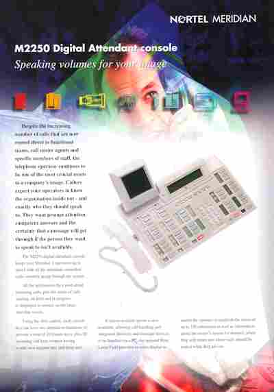 Буклет NORTEL Meridian M2250 Digital Attendant console, 55-456, Баград.рф